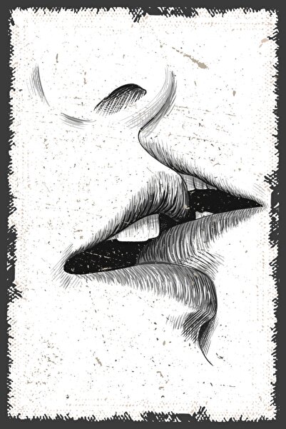 hediyeniburadabul Ξυλογραφία Αγάπης με Μολύβι 20x30 εκ.