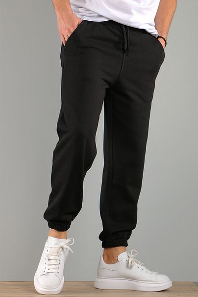 AMAZING CRASH Μαύρο Basic Sweatpants - Με Ελαστικό Πόδι M
