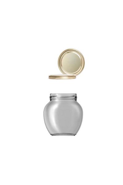 Paşabahçe Glass Jar Egg 210 Cc Gold Lid 6 Pieces