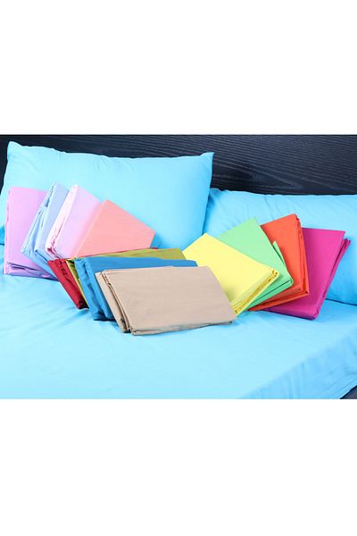 Çeşitli Pink Economic Cotton Double Combed Bed Sheet - 160X200 cm