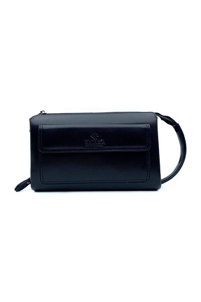 Eminsa Black Genuine Leather Men's Handbag