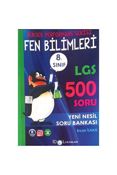 İdol Yayınları 8. Sınıf Lgs Yüksek Performans Fen Bilimleri 500 Soru Bankası