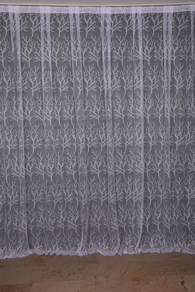 AKÇA TEKSTİL Granite Model Off White Color Single Wing Planted Pleated Background Curtain 300*260 Cm
