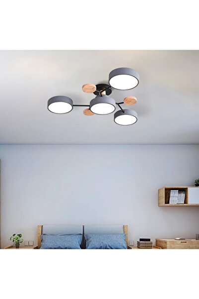 SimaAvize Modern Ahşap Led Avize