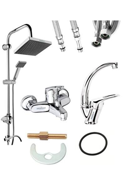 ARMİLLA ARMATÜR Armilla 3’lü Set Yağmurlama Tepe Robotduş Seti - Banyo - Bany...