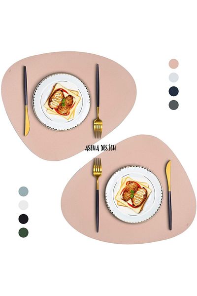 ASENA DESİGN American Service Leather Powder Pink 12 Pieces