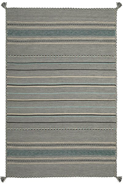 MYHOME HALI Trb-03 Iskandinav Pamuk Kilim El Dokuma Açık Gri