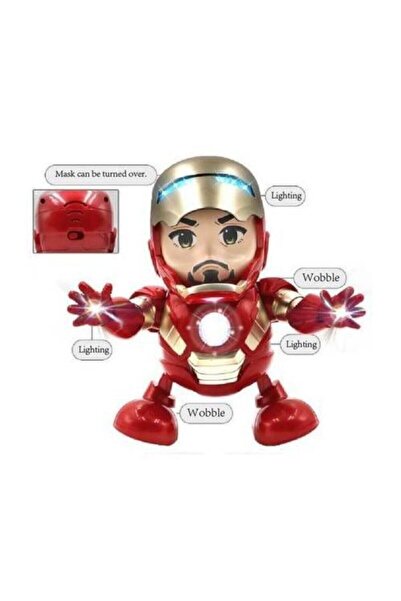 Genel Markalar Demir Adam Ironman Oyuncak Hareketli Işıklı Dans Eden Robot 3 Farklı Müzikli