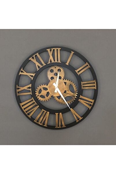 Otantik Duvar Saati Antik Gold Roma 44cm