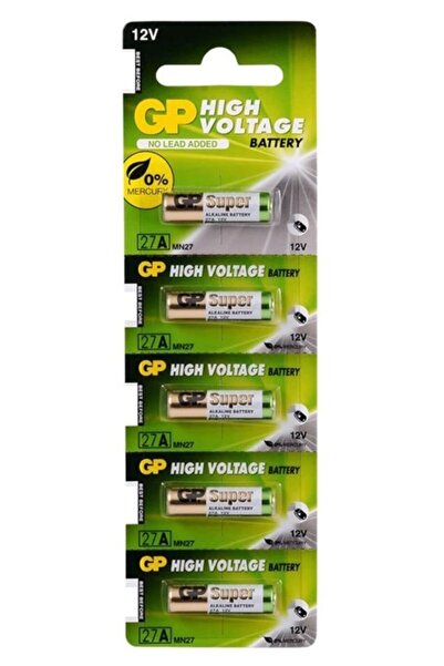 ATAELEKTRONİK 5 Tane Gp 27af 12v Alkalin Garaj Kumandası Pili 27a 27ae 27af M...