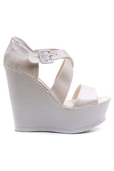 Ayakkabı Tutkusu Stilo ® Wedge Heel 15cm Comfortable Bridal and Invitation Shoes