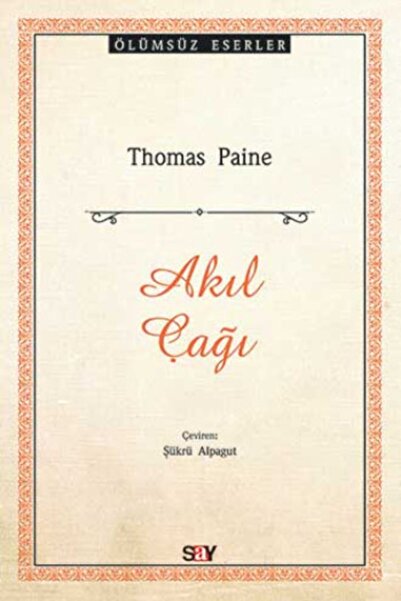 Say Yayınları Akıl Çağı Say Yayınları , Thomas Paine