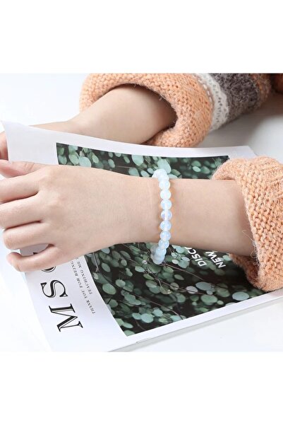 platin hediyelik سوار حجر القمر الطبيعي سوار حجر القمر الطبيعي للنساء