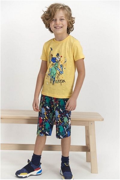 U.S. Polo Assn. Costum galben pentru băiat 815-4