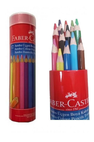 Faber Castell طلاء جاف جامبو أنبوب معدني 12 لون طلاء جاف مثلث