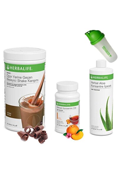 Herbalife Çikolatalı Shake+50 gr Çay Şeftali+Herbal Aloe Içecek