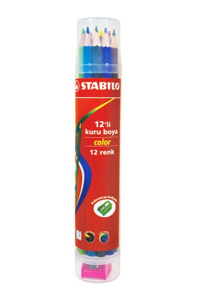 Stabilo Color Plastic Tube 12 Pieces 1212/77-pt