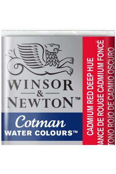 Winsor Newton Cotman Yarım Tablet Suluboya N:098 Cadmium Red Deep Hue
