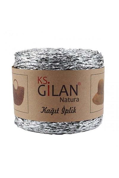 Hobigun Gilan Glitter Raffia - Metalized Silver