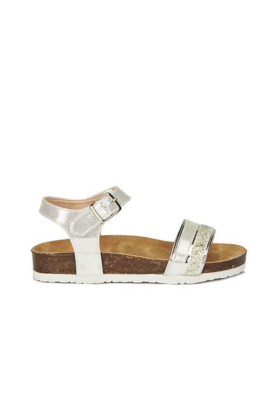 Vicco 321.21y.151 Sophie Anatomical Girl's Silver Glitter Sandals