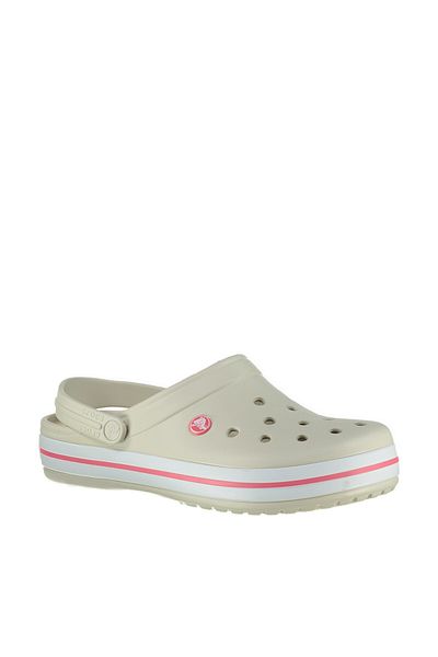 Crocs Unisex Crocband - Plaster/Cantaloupe Slippers, Cream Color Crocs Model