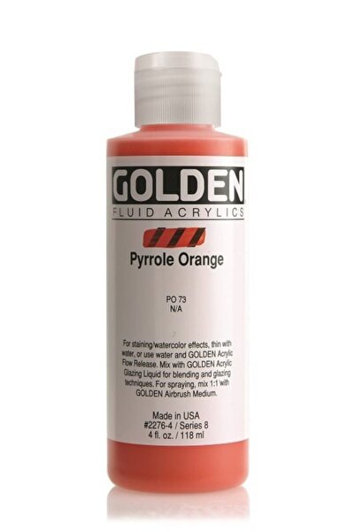 Golden Fluid Acrylic 118 ml Seri 8 Pyrrole Orange