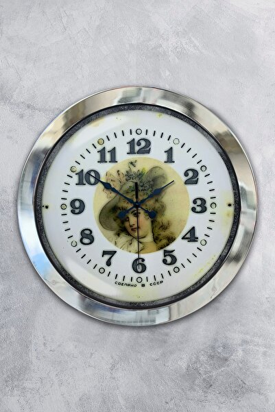 Platin Saat ساعة حائط بناتي معدن كروم مقاس 36 سم