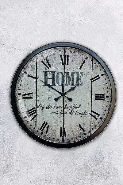 AİB STORE Δώρο 40 εκ. Μαύρο Μεταλλικό Ρολόι Τοίχου Σπιτιού