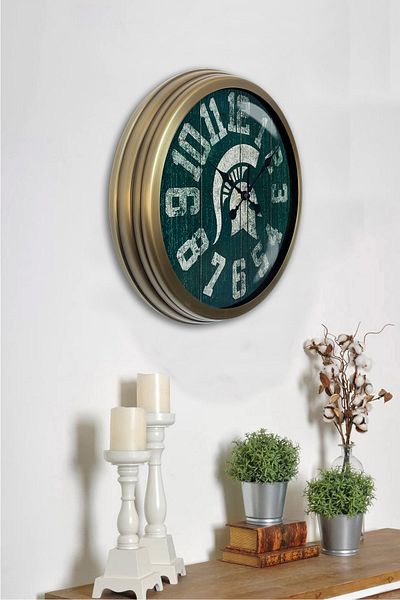 Kasva Concept Gift 40 cm Antique Metal Byzantine Wall Clock