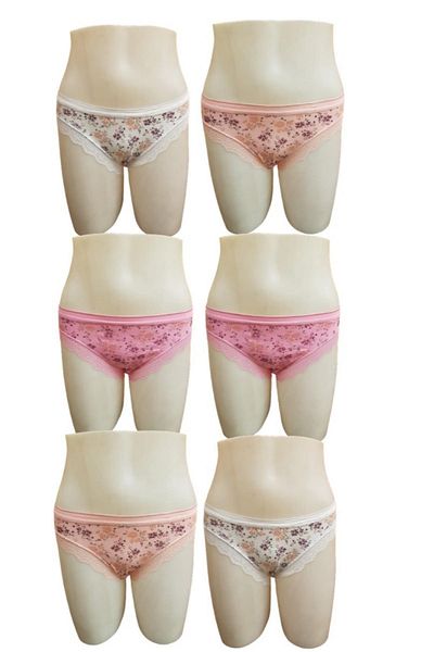 Tutku Pachet de 12 chiloți de bikini pentru femei, cu model mixt din dantelă