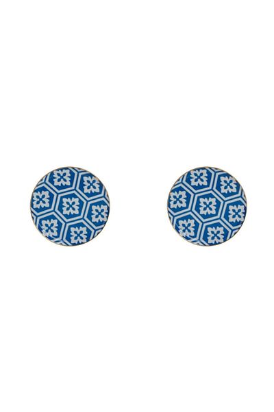 Porland Morocco Pattern Blue Flat Plate 20cm Set of 2