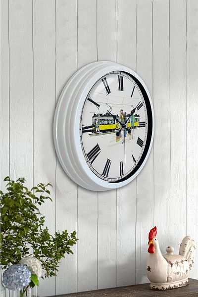 Kasva Concept Gift 40 cm White Metal Fashion Wall Clock