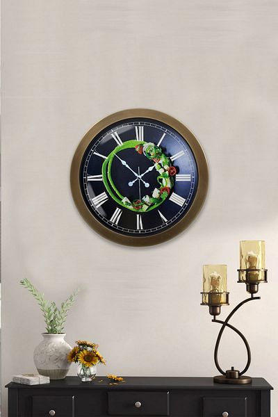 Kasva Concept Gift 36 cm Antique Metal Kitchen Wall Clock