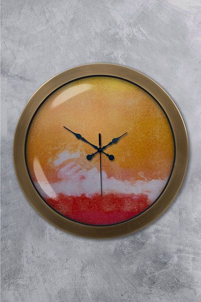 Kasva Concept Δώρο 36 εκ. Αντίκα Μεταλλικό Κομψό Ρολόι Τοίχου