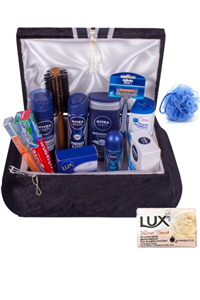 NIVEA Damat Seti 15 Parça Damat Nişan Söz Çeyiz Sandığı Bohça