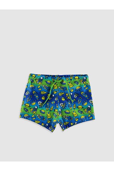 LC Waikiki Boy's Blue Printed Lqq Swimsuit