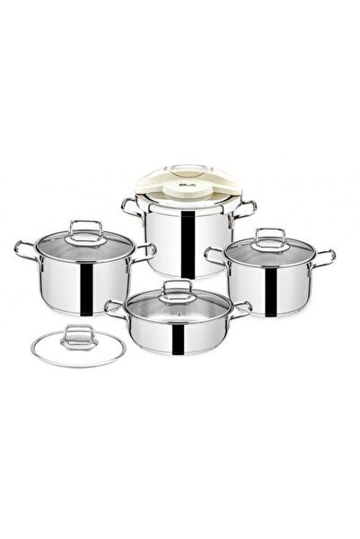 SILA 9 Parça Sade Tencere Takımı Düdüklü Tencere Çeyiz Seti