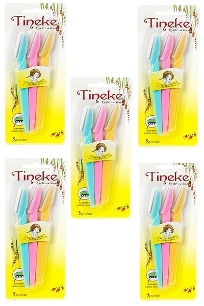 TİNEKE 3-Pack Eyebrow Razor Pack of 5