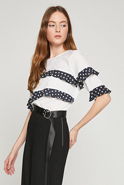 Koton Γυναικεία Λευκή Μπλούζα 8YAF60452FW