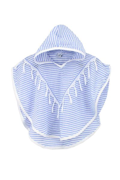 Bedinn Peshtemal Poncho Palace Pinstripe Blue