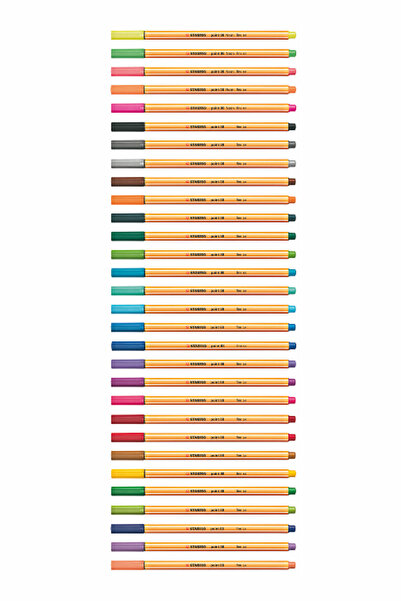 Stabilo Keçe Uçlu Ince Kalem 88 Point 0.4 Mm Kayısı 88/26 - 10'lu Paket (TEK ...