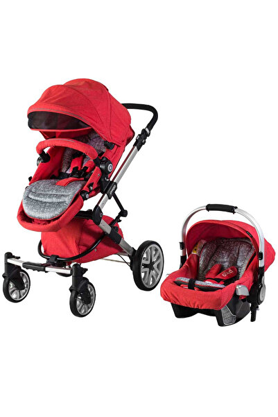 Prego 2070 LAON TRAVEL SİSTEM BEBEK ARABASI KIRMIZI