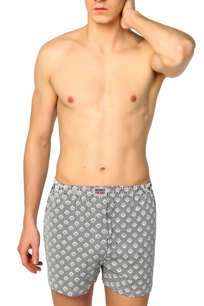 Sedef Ανδρικό μποξεράκι με μικτό σχέδιο από χτενισμένο βαμβάκι χωρίς κουμπιά ...