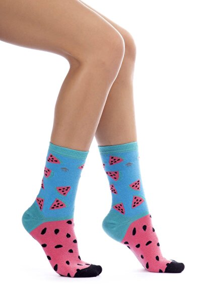 The Socks House جوارب نسائية منقوشة بالبطيخ الأزرق