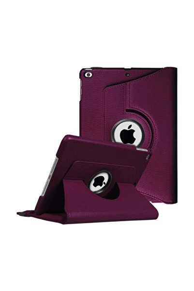 Microsonic Apple iPad 9.7 2018 (A1893-A1954) Kılıf 360 Dönerli Stand Deri Mor