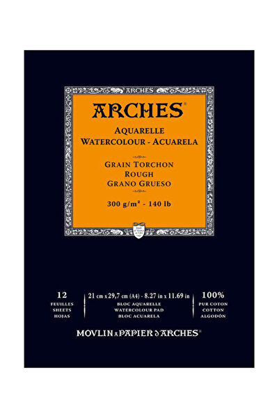 Arches Suluboya Blok Defter - Kalın Doku - 300Gr. A4- 12 Yp. 151102
