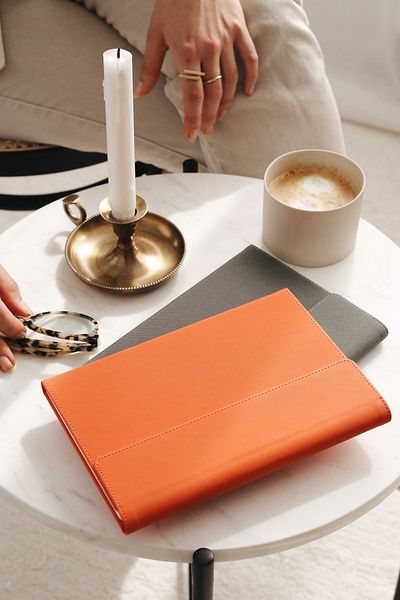 Matt Notebook A5 15x22 Caiet cu copertă magnetică cu dungi portocalii