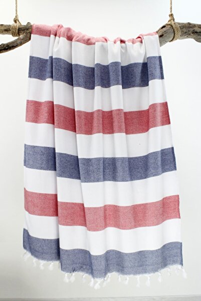 Bedinn Пештемал рушник Stripe Синьо-червоний Pst180