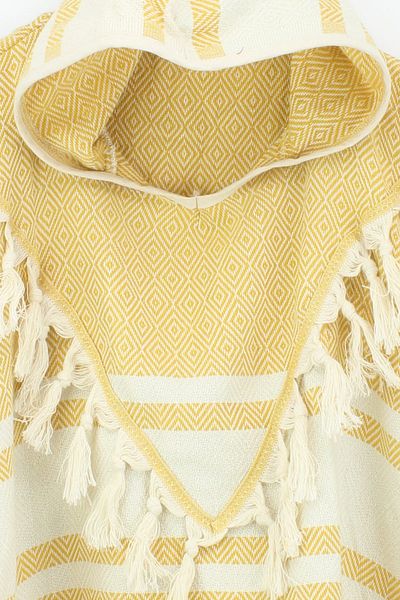 Bedinn Peshtemal Poncho Diamond Mustard