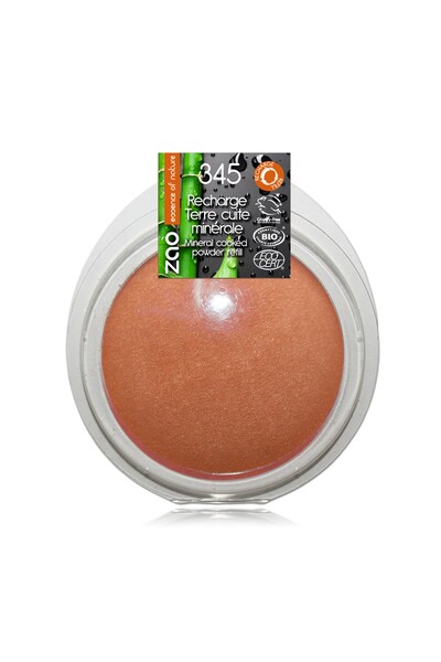 Zao Organik Sıkıştırılmış Pudra (Yedek)- Refill Cooked Powder 345 Red Copper ...